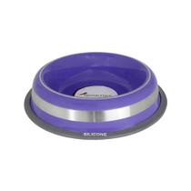 Comedouro inox prestige roxo 850ml para cães e gatos germanhart