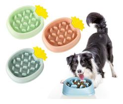 Comedouro Interativo Cães Cachorros Gatos Anti Stress Comedor Lento Labirinto Abacaxi