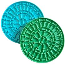 Comedouro interativo Tapete de Lamber Silicone Cores Variadas Redondo