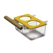 Comedouro Lateral com Divisão e Poleiro - Diversas cores - Amarelo Comedouro Lateral com Divisão e Poleiro - Diversas cores - Amarelo