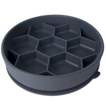 Comedouro Lento Colmeia com Ventosa New York Pets - Médio - Cinza