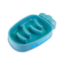 Comedouro Lento Educador Para Cães Modelo Cenoura Azul Comedouro Lento Educador Para Cães Modelo Cenoura Azul