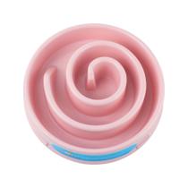 Comedouro Lento Educador Para Cães Modelo espiral Rosa Comedouro Lento Educador Para Cães Modelo espiral Rosa