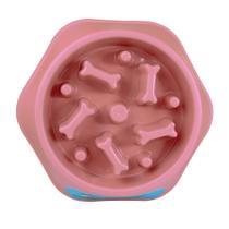 Comedouro Lento Educador Para Cães Modelo Osso Rosa Comedouro Lento Educador Para Cães Modelo Osso Rosa