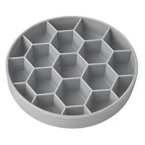 Comedouro Lento Nyp Colmeia com Ventosa Para Cães Grandes - Cinza