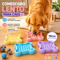 Comedouro Lento Para Cães 19,5cm - Sortida