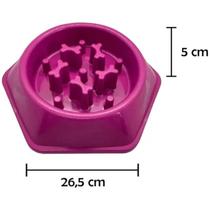Comedouro Lento Pet Cachorro Comer Devagar Interativo Vermelho