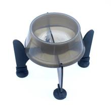 Comedouro Lilopety Kit Super- Suporte Color P - Preto c/ base Transparente