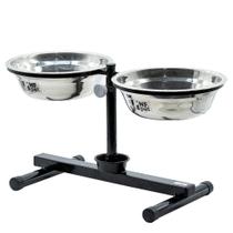 Comedouro NF Pet Duplo Antiformiga Inox - 700 mL