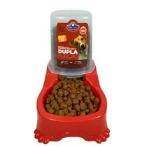 Comedouro ou Bebedouro Automático Dupla Função Cães E Gatos Vermelho - Pet Injet