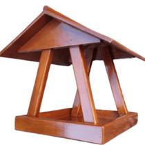 Comedouro p/ Aves Tratador de Pássaros em Madeira c/ Verniz Comedouro p/ Aves Tratador de Pássaros em Madeira c/ Verniz