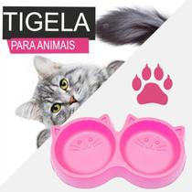 Comedouro P/ Gato Cachorro Pet Duplo 2 Potes Comedouro P/ Gato Cachorro Pet Duplo 2 Potes