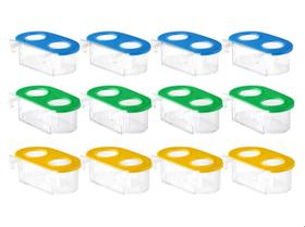 Comedouro P/ Pássaro 2 Furos C/ Gancho Christino - 12 Un