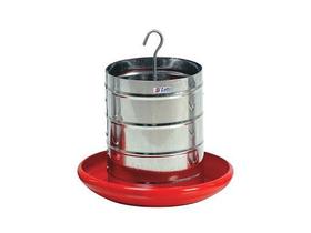 Comedouro para aves tubo de aluminio 5kg prato plastico zatti