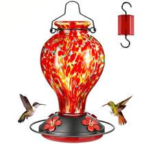 Comedouro para Beija-flores Tegarbed 710 ml de Vidro com Poás Vermelhos Comedouro para Beija-flores Tegarbed 710 ml de Vidro com Poás Vermelhos