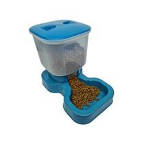 Comedouro para cachorro grande com suporte e tratadouro de 8 litros- para cães azul