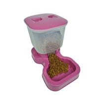 Comedouro para cachorro grande com suporte e tratadouro de 8 litros- para cães rosa