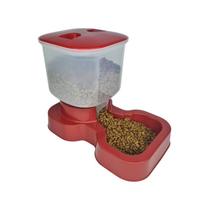 Comedouro para cachorro grande com suporte e tratadouro de 8 litros- para cães vermelho