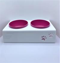 Comedouro para cães e gatos duplo pets para ração e água