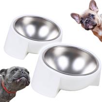 Comedouro para Cães Tafelf Kit com 2 Unidades, Inclinação de 15, Aço Inoxidável, 420 ml Comedouro para Cães Tafelf Kit com 2 Unidades, Inclinação de 15, Aço Inoxidável, 420 ml