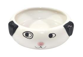 Comedouro Para Cães The Pets Brasil Porcelana Branco/Amarelo - 550mL