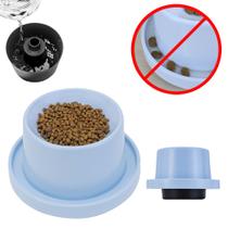 Comedouro para Gatos Plástico Elevado Antiformigas e Higiênico com Base Antiderrapante Azul Comedouro para Gatos Plástico Elevado Antiformigas e Higiênico com Base Antiderrapante Azul