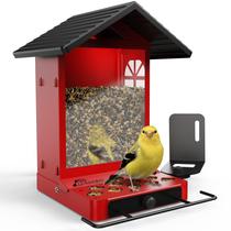 Comedouro para Pássaros RichBird 2,4 L em Metal para Fixação na Parede ou em Poste