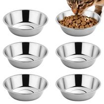 Comedouro para Pets Tifanso 6 Peças Tigelas Rasas de Aço Inoxidável Comedouro para Pets Tifanso 6 Peças Tigelas Rasas de Aço Inoxidável