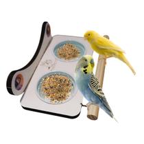 Comedouro passaros com 2 vasilhas de 30 ML PLASTICO Comedouro passaros com 2 vasilhas de 30 ML PLASTICO
