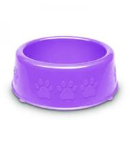 Comedouro Perolizado Luxo Lilás para Cães e Gatos Pet Injet