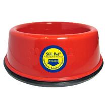 Comedouro pesado para pets pequeno 750 ml - vermelho