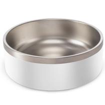 Comedouro Pet Aço Inox Antiderrapante 946ml Madog Branco