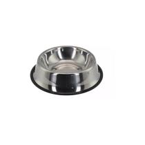 Comedouro pet aço inoxidavel cães gatos antiderrapante 240ml 18cm