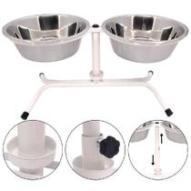 Comedouro Pet Duplo Tigela Inox 2.300ml - FERCAR Comedouro Pet Duplo Tigela Inox 2.300ml - FERCAR