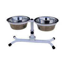 Comedouro Pet Duplo Tigela Inox 900ml - FERCAR