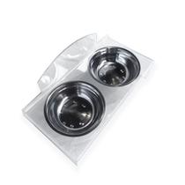 Comedouro Pet Elevado Duplo Em Acrílico Para Cães E Gatos