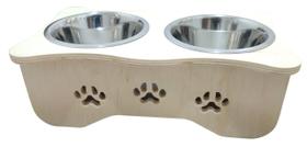 Comedouro Pet Fixo Duplo Cachorro Gato