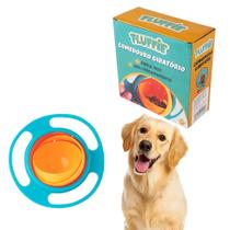 Comedouro pet giratorio inteligente anti sujeira verde