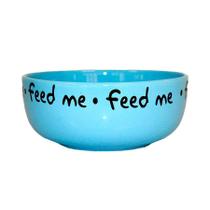 Comedouro Pet Injet Cerâmica Feed Me Azul para Cães - 390ml