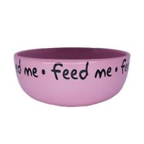 Comedouro Pet Injet Cerâmica Feed Me Rosa para Cães - 390ml