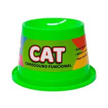 Comedouro Pet Toys Alto Antiformiga Verde Neon para Gatos 250 ml