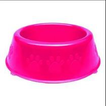 Comedouro Plastico Patinhas Grande 2750ml - Rosa