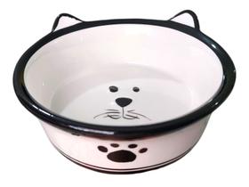 Comedouro Porcelana Elegante Carinha de Gato 340 ml Comedouro Porcelana Elegante Carinha de Gato 340 ml