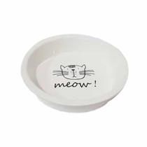 Comedouro porcelana gato branca 240ml