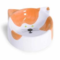 Comedouro porcelana gato laranja 150ml