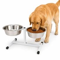 Comedouro Regulável Grande 2X2 Litros Pet Cães Gatos Comedouro Regulável Grande 2X2 Litros Pet Cães Gatos