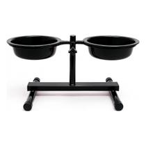 Comedouro Regulável para Cachorros com Duas Tigelas Ajustáveis Vermelho