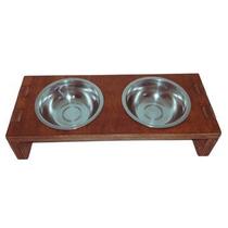 Comedouro simples 2 lugares p/ gatos e cães Comedouro simples 2 lugares p/ gatos e cães