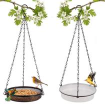 Comedouro suspenso para pássaros e conjunto de banho para pássaros HRAYLTOP 2 em 1