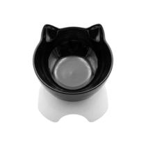 Comedouro Tigela Acrílico Pets Elevada com Orelhas Água Ração Preto Comedouro Tigela Acrílico Pets Elevada com Orelhas Água Ração Preto